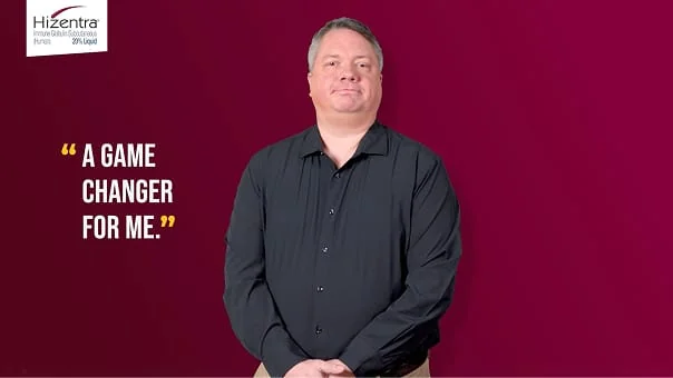 Video thumbnail: Brent, a patient advocate on Hizentra subcutaneous Ig therapy